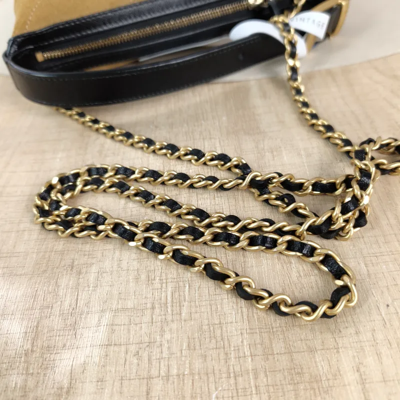 Chanel Crossbody Bag hobo Black Brown Suede Calfskin One Size 15.5 × 6 × 13 cm — detail view 9 of 11