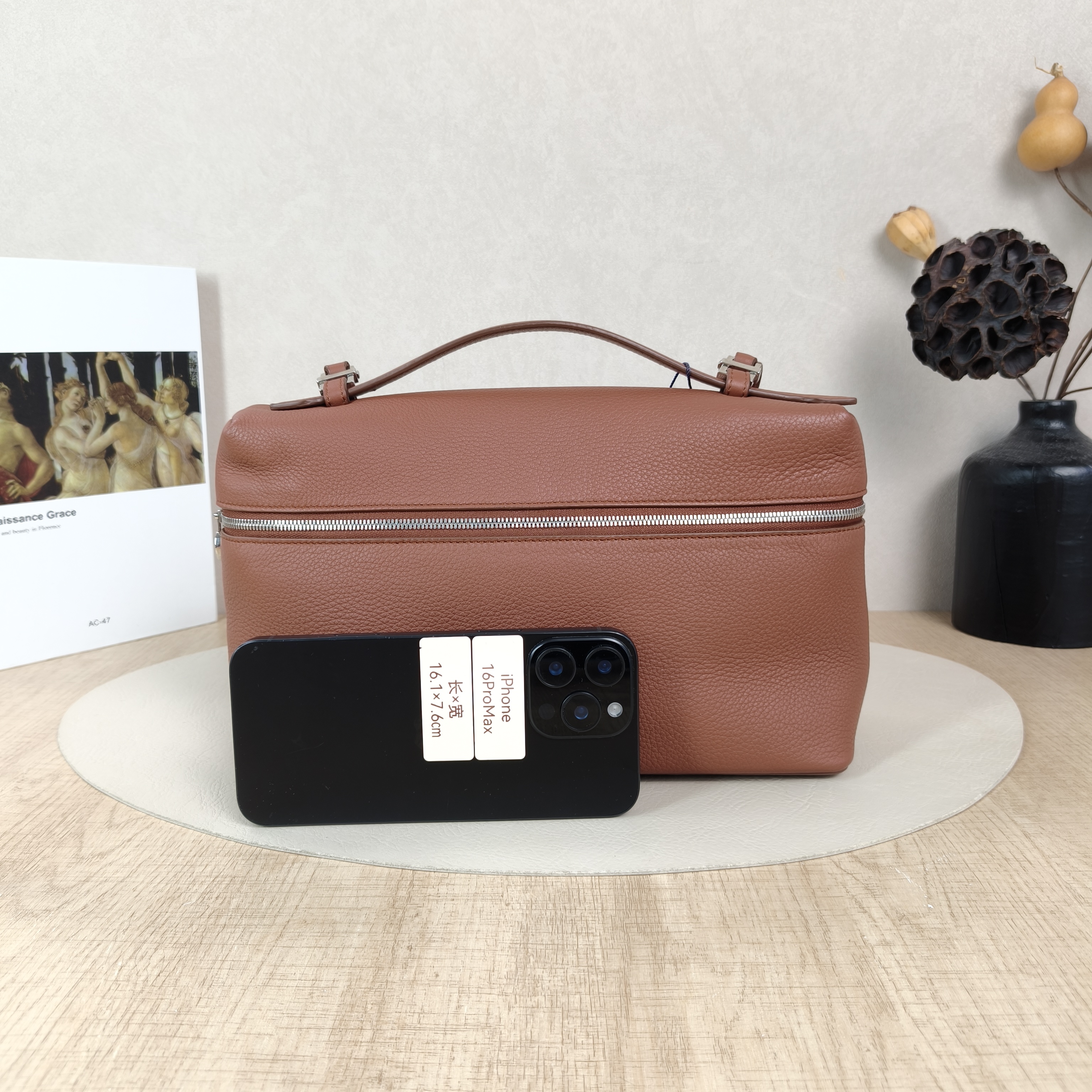 Loro Piana Crossbody Bag Extra Pocket L27 Brown Calfskin One Size27 × 10 × 16 cm — cover view 6 of 6
