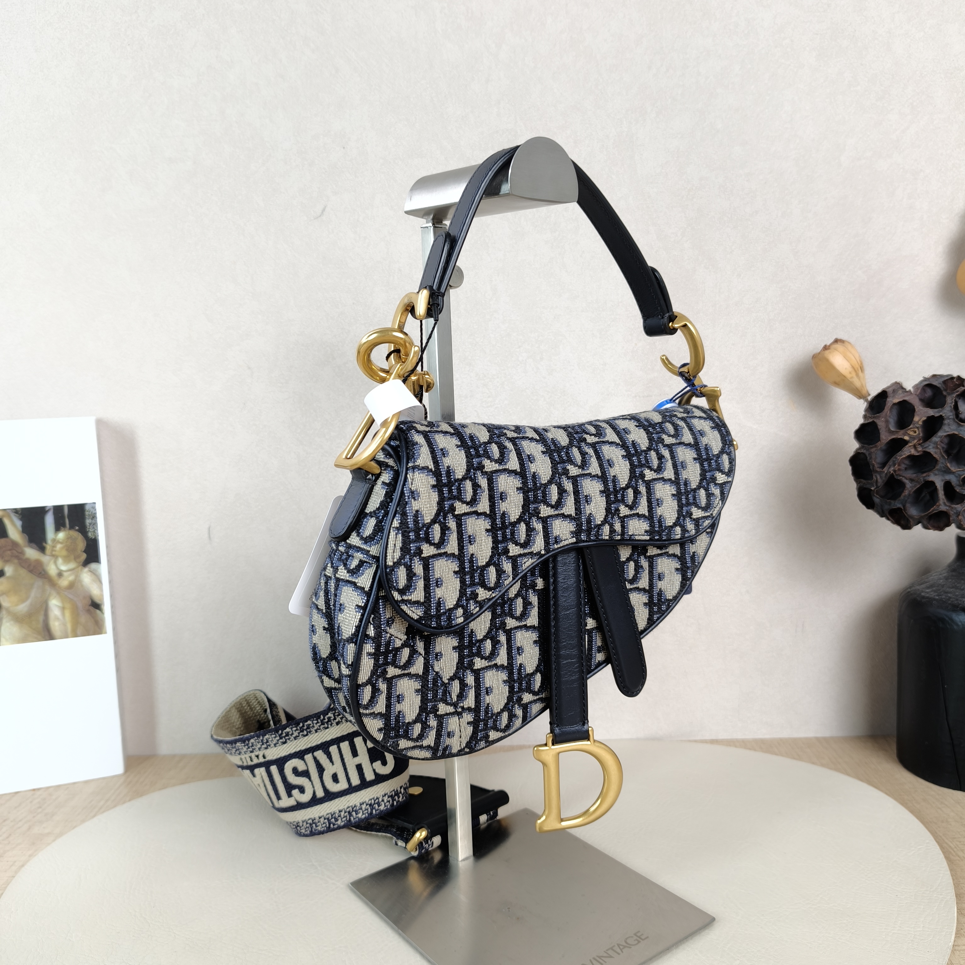 DIOR Top Handle Bag Saddle Blue Canvasmini19 × 6 × 15 cm — cover view 5 of 5