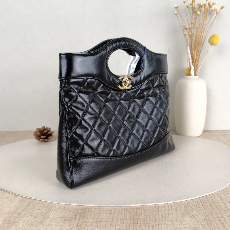 Chanel Crossbody Bag 31Bag Black Waxed Leather Mini 23 × 5.5 × 22 cm — cover view 2 of 6