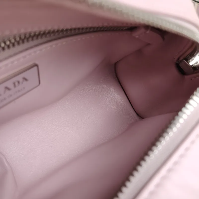 PRADA Crossbody Bag Camera Bag Pink Lambskin One Size 23 × 7 × 10 cm — detail view 13 of 13
