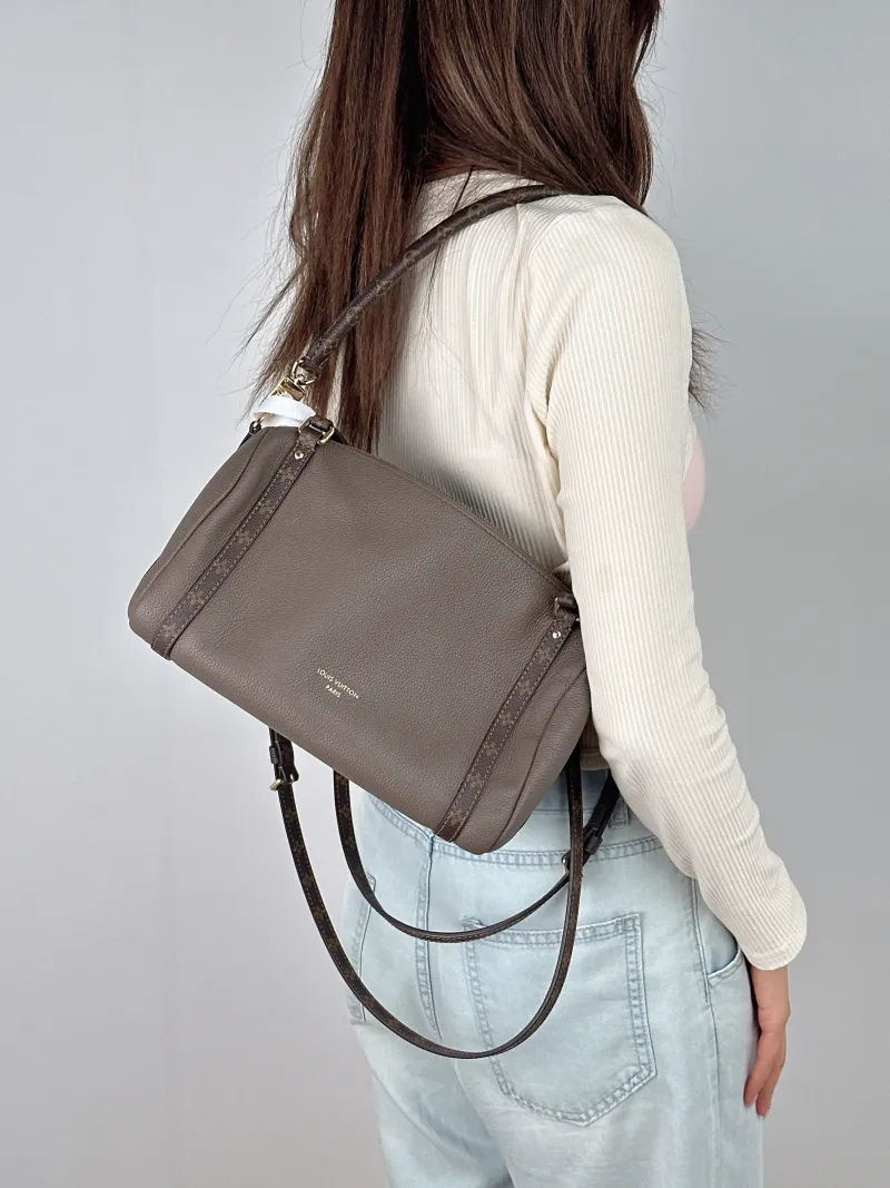 Louis Vuitton Shoulder Bag EXPRESS Shoulder Bag Grey Calfskin Small 26 × 13.5 × 17 cm — on-model view 2 of 2