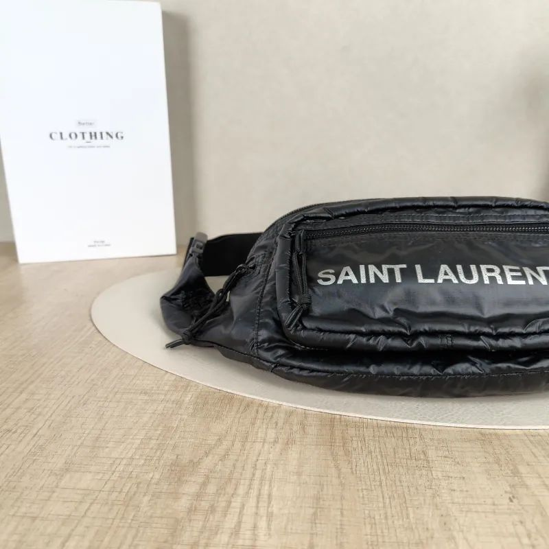 SAINT LAURENT Belt Bag NUXX Black Nylon One Size25 × 9 × 17 cm — cover view 2 of 8