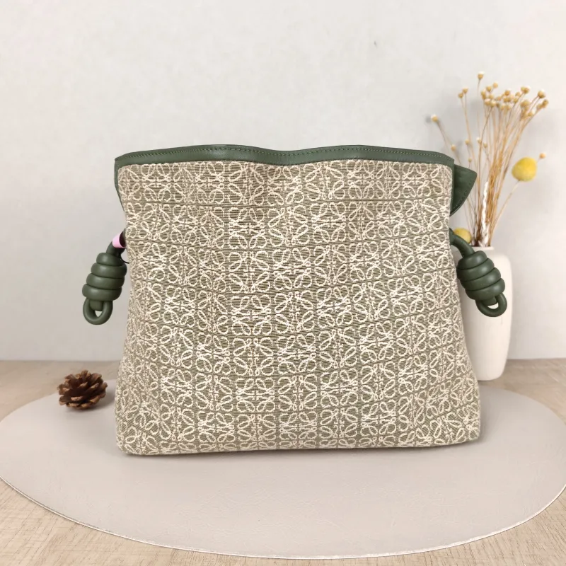 LOEWE Crossbody Bag Flamenco Green Monogram Canvas Medium30 × 10.5 × 24.5 cm — cover view 3 of 5