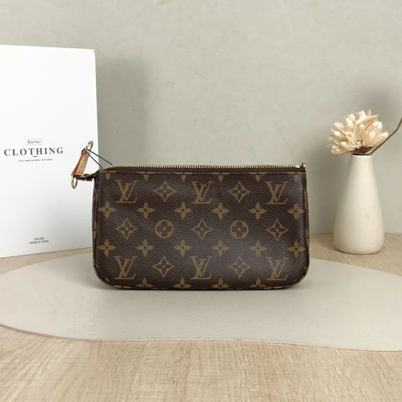 Louis Vuitton Shoulder Bag Pochette Accessoires Two Straps Monogram PVC Large23.5 × 4 × 13.5 cm