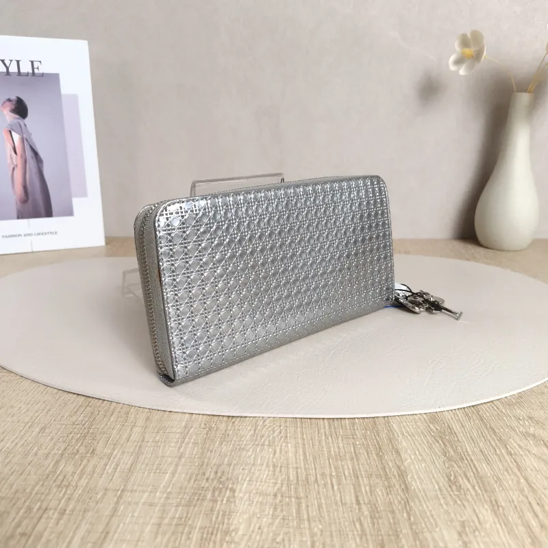 DIOR Wallet Edition Wallet Silver PVC 19.3 × 2.2 × 10 cm — cover view 6 of 10