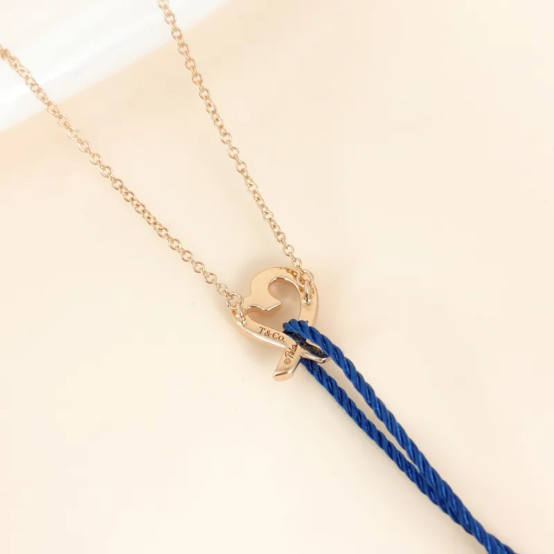 Tiffany&Co. Necklace Paloma Picasso Collection Loving Heart Necklace Rose Gold 18KR ose Gold One Size 41cm — cover view 8 of 10
