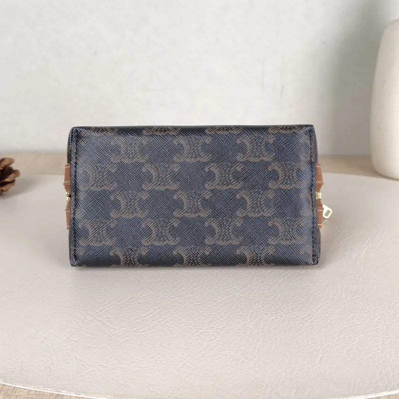 CELINE Cosmetic Bag Triomphe Cosmetic Bag Monogram PVC Small14 × 8 × 9.5 cm — cover view 4 of 5