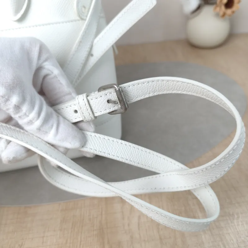BALENCIAGA Top Handle Bag Ville Dome Bag White Calfskin Small26 × 11 × 22 cm — detail view 13 of 13