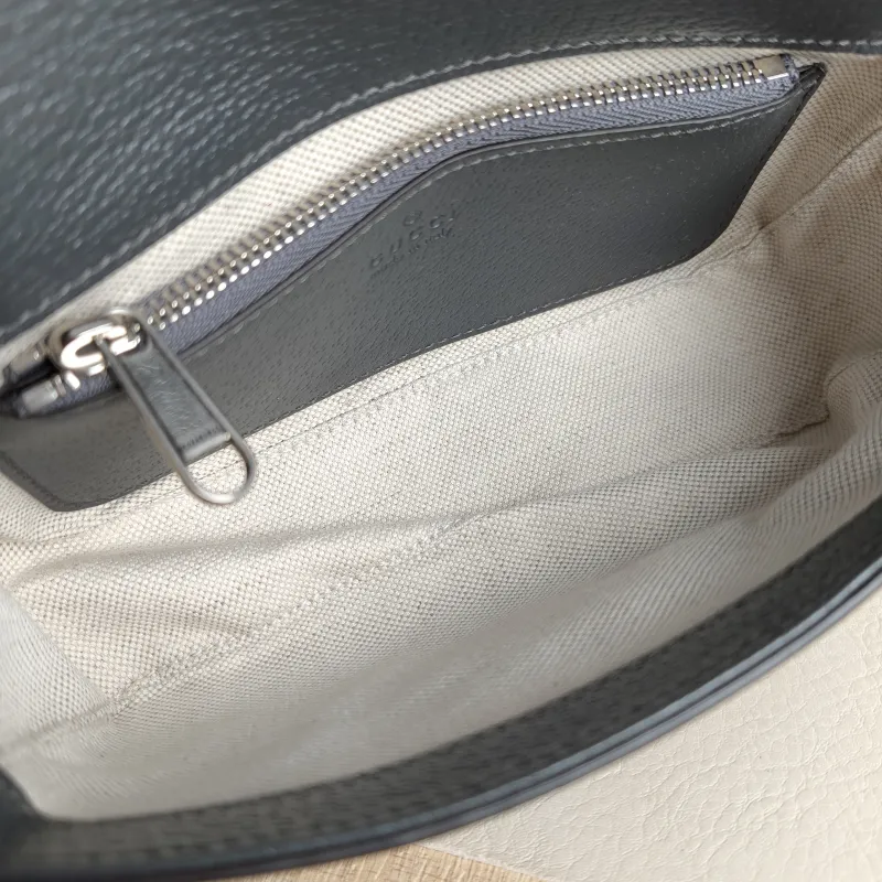 GUCCI Crossbody Bag Ophidia Messenger Bag Grey PVC One Size 19 × 5 × 11 cm — detail view 10 of 11