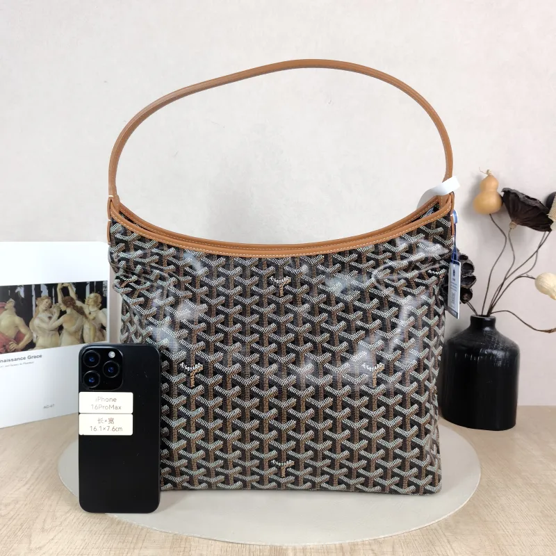 GOYARD Shoulder Bag Boheme Hobo​ Brown ine Canvas Small 43 × 14 × 27 cm — cover view 2 of 6