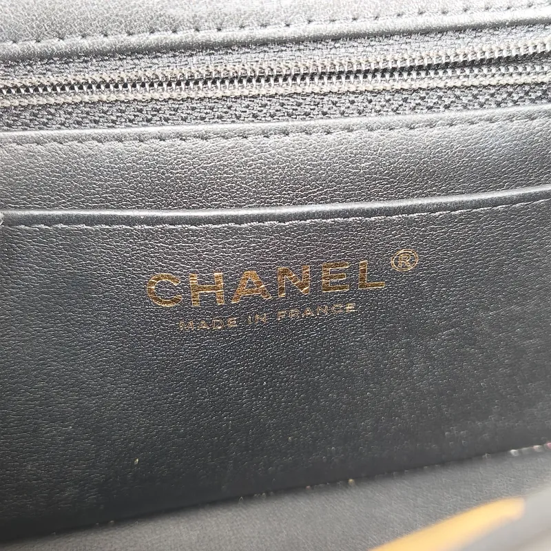 Chanel Crossbody Bag Classic Flap Large Mini CF Mini Black SL ambskin mini 20 × 6 × 12 cm — detail view 12 of 13