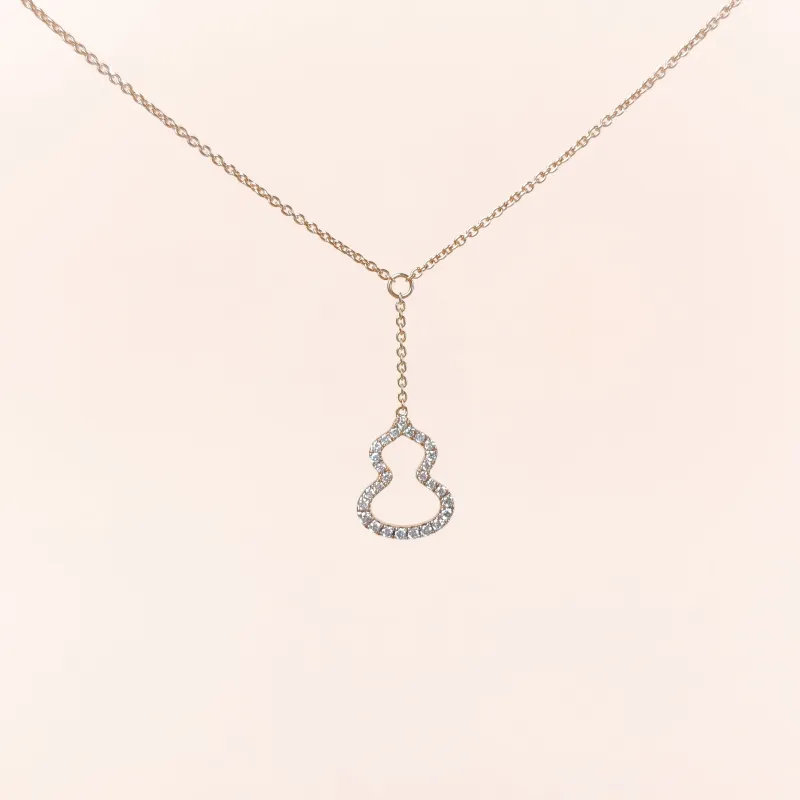Qeelin Necklace Wulu Collection Necklace Rose Gold Diamond18KR ose Gold One Size 39cm