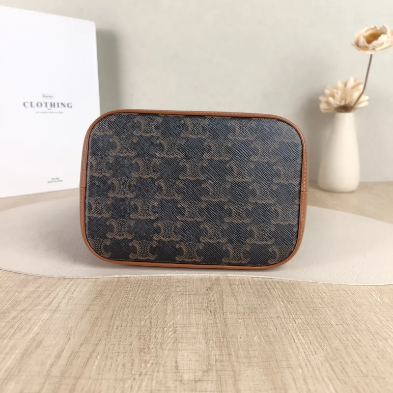 CELINE Crossbody Bag Triomphe Bucket Bag Monogram PVC Small22 × 13 × 26 cm — cover view 2 of 5