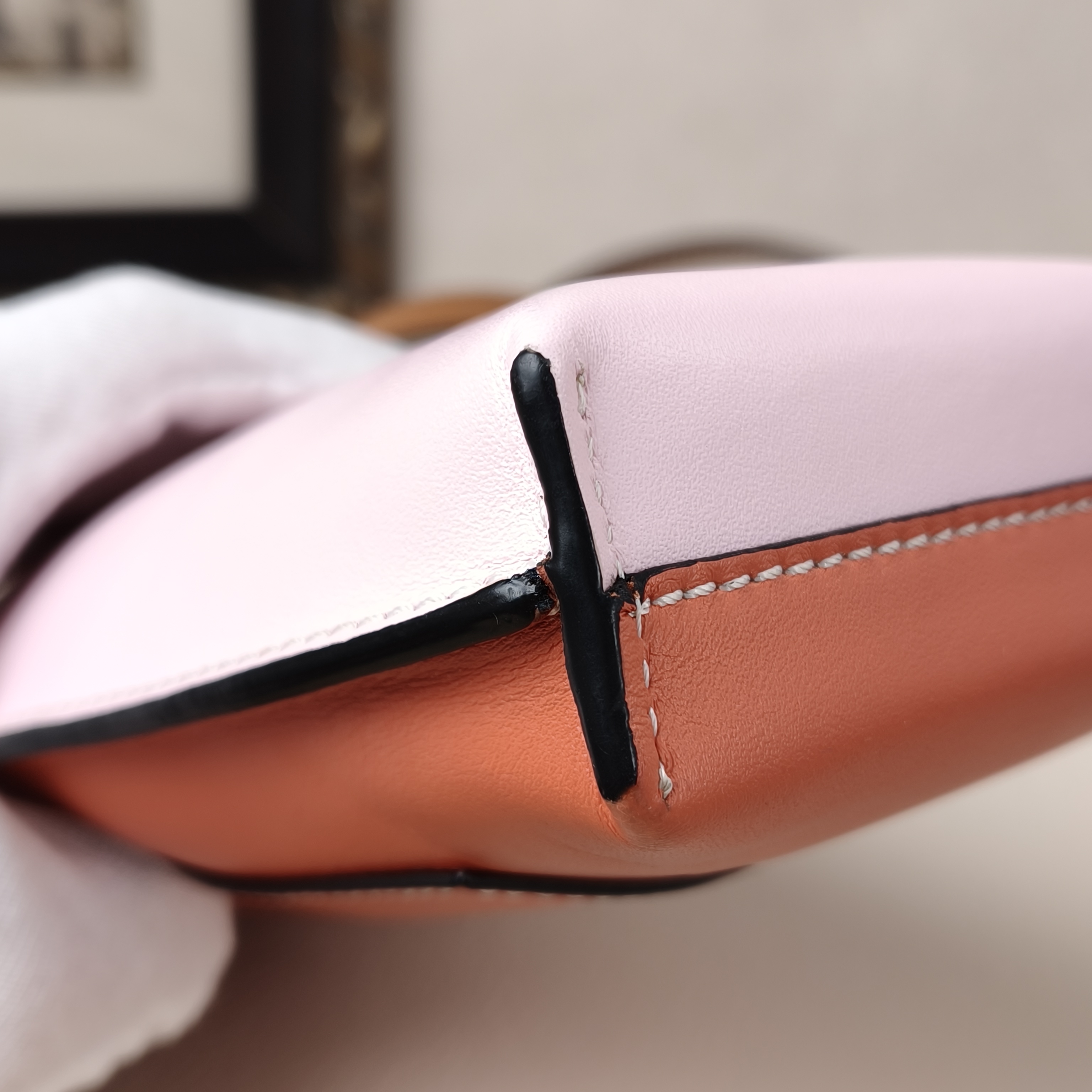 LOEWE Crossbody Bag Pink Calfskin One Size8 × 3.5 × 19 cm — cover view 6 of 9