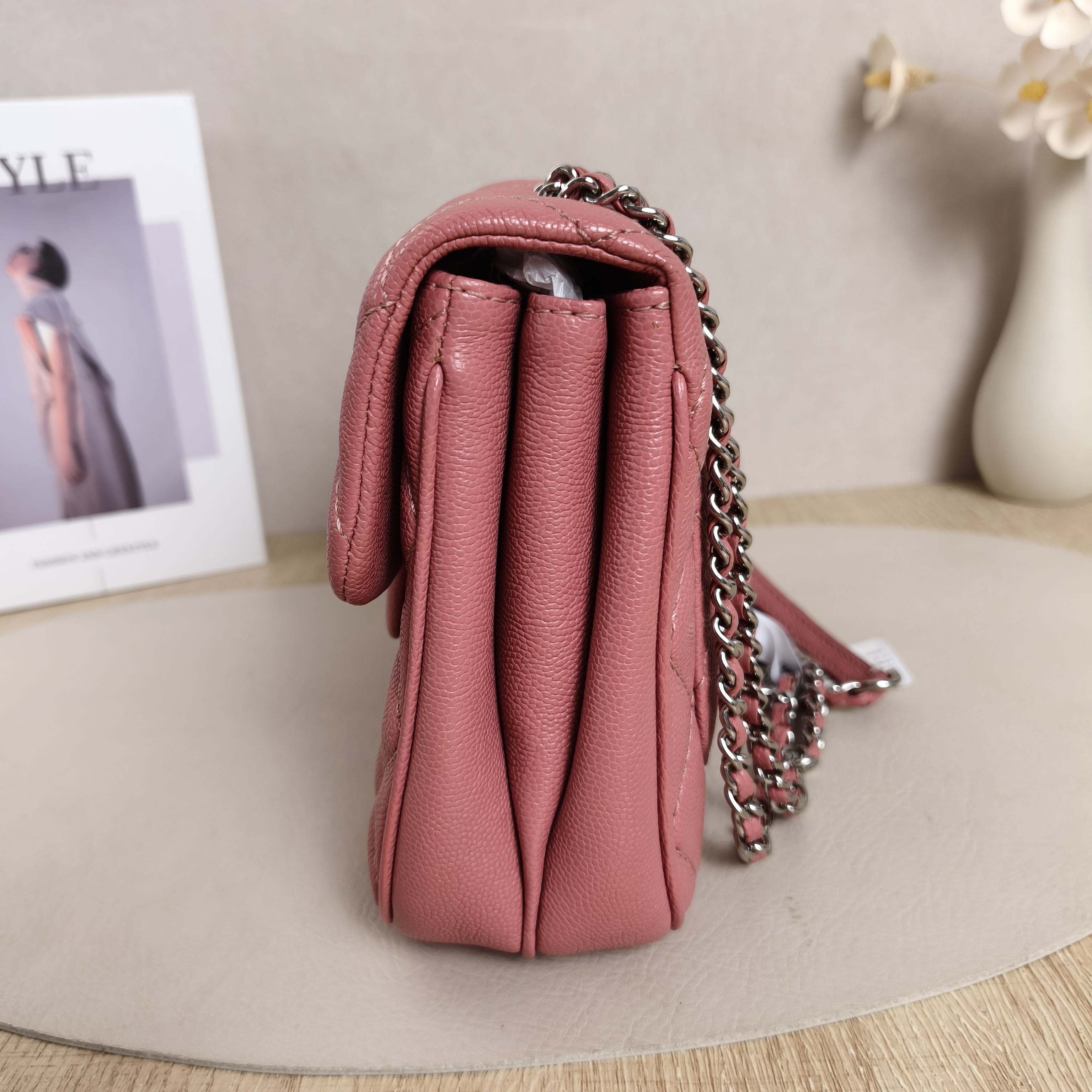 Chanel Crossbody Bagcf Collection Crossbody Bag Pink Grained Calfskin One Size20 × 6 × 16 cm — cover view 8 of 10