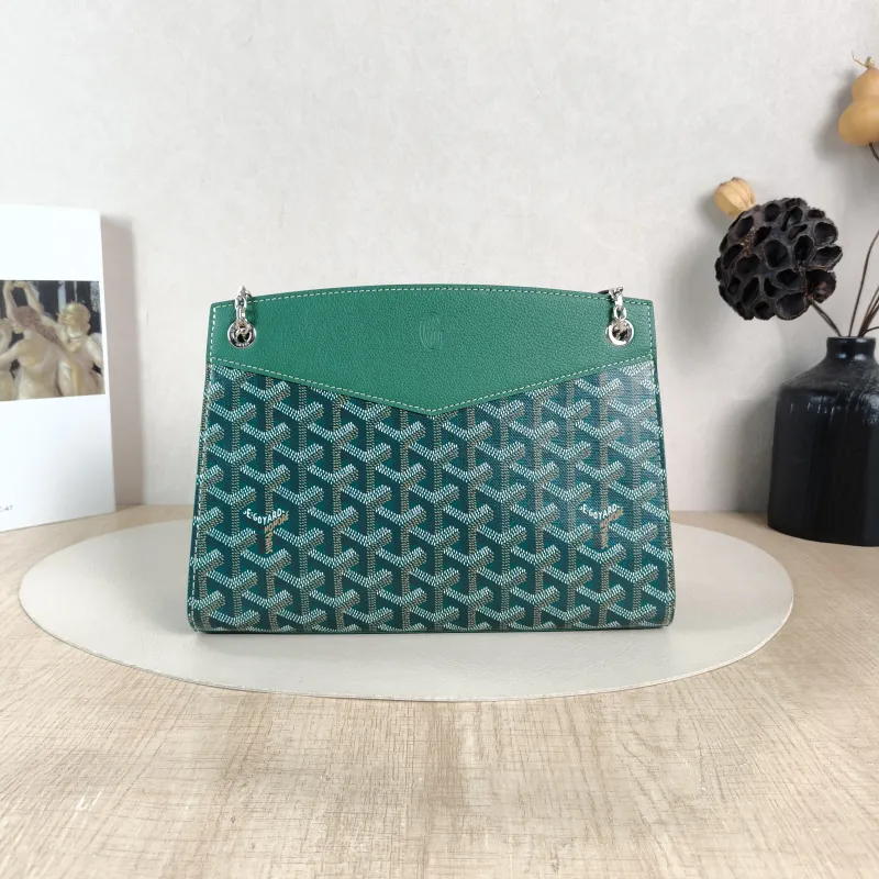 GOYARD Shoulder Bag Rouette Shoulder Bag Green ine Canvas Small 25.5 × 9 × 18 cm