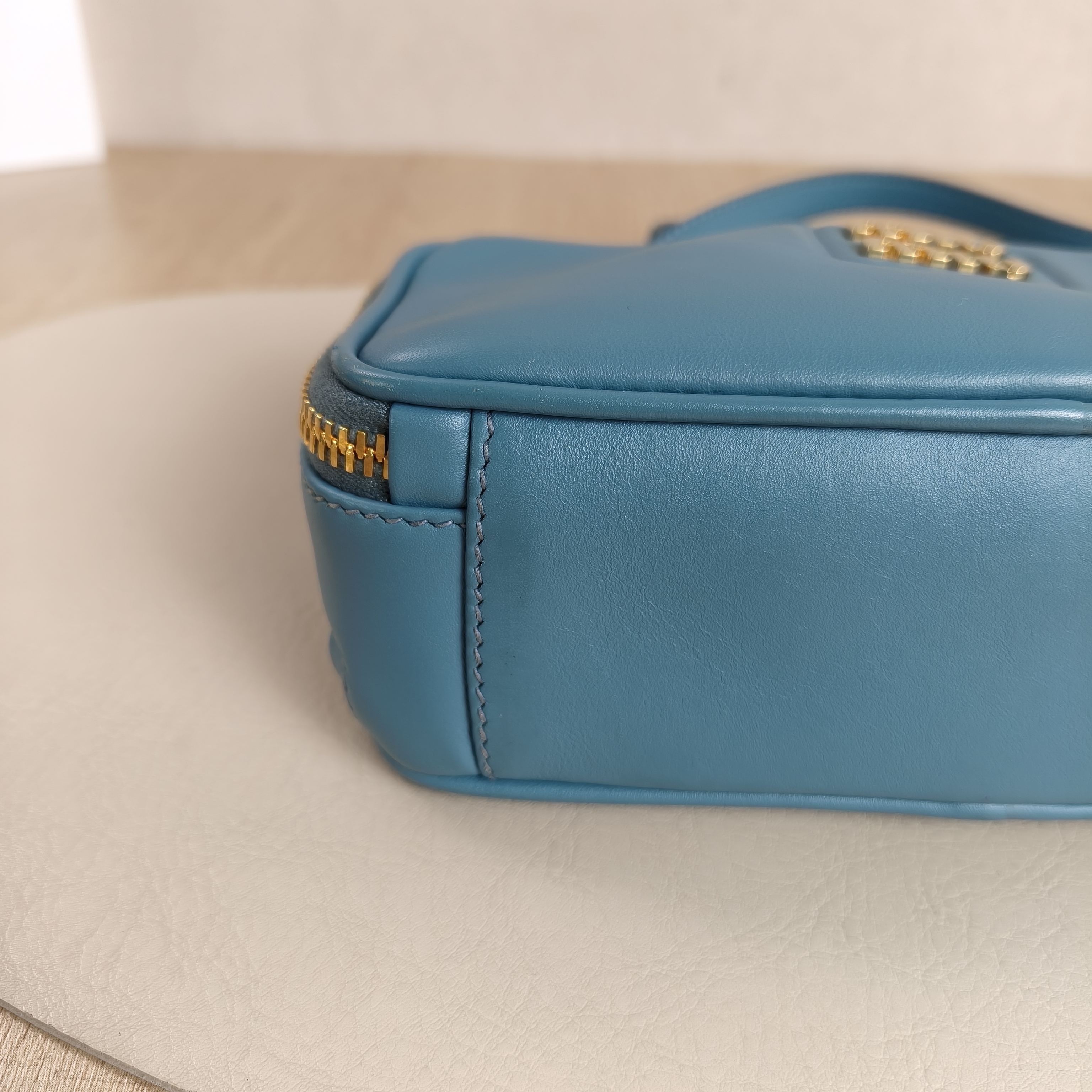 Miumiu Shoulder Bag Camera Bag Blue Calfskin Small18.5 × 6 × 10 cm — cover view 7 of 11