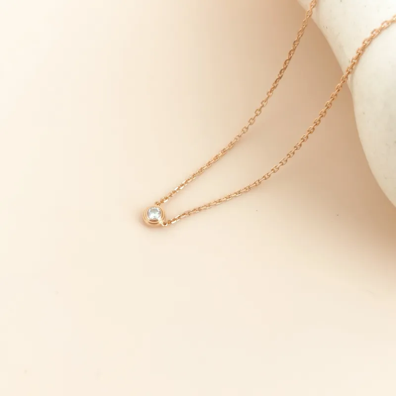 CARTIER Necklace d'Amour Necklace Rose Gold Diamond18KR ose Gold Mini 41cm — cover view 2 of 7