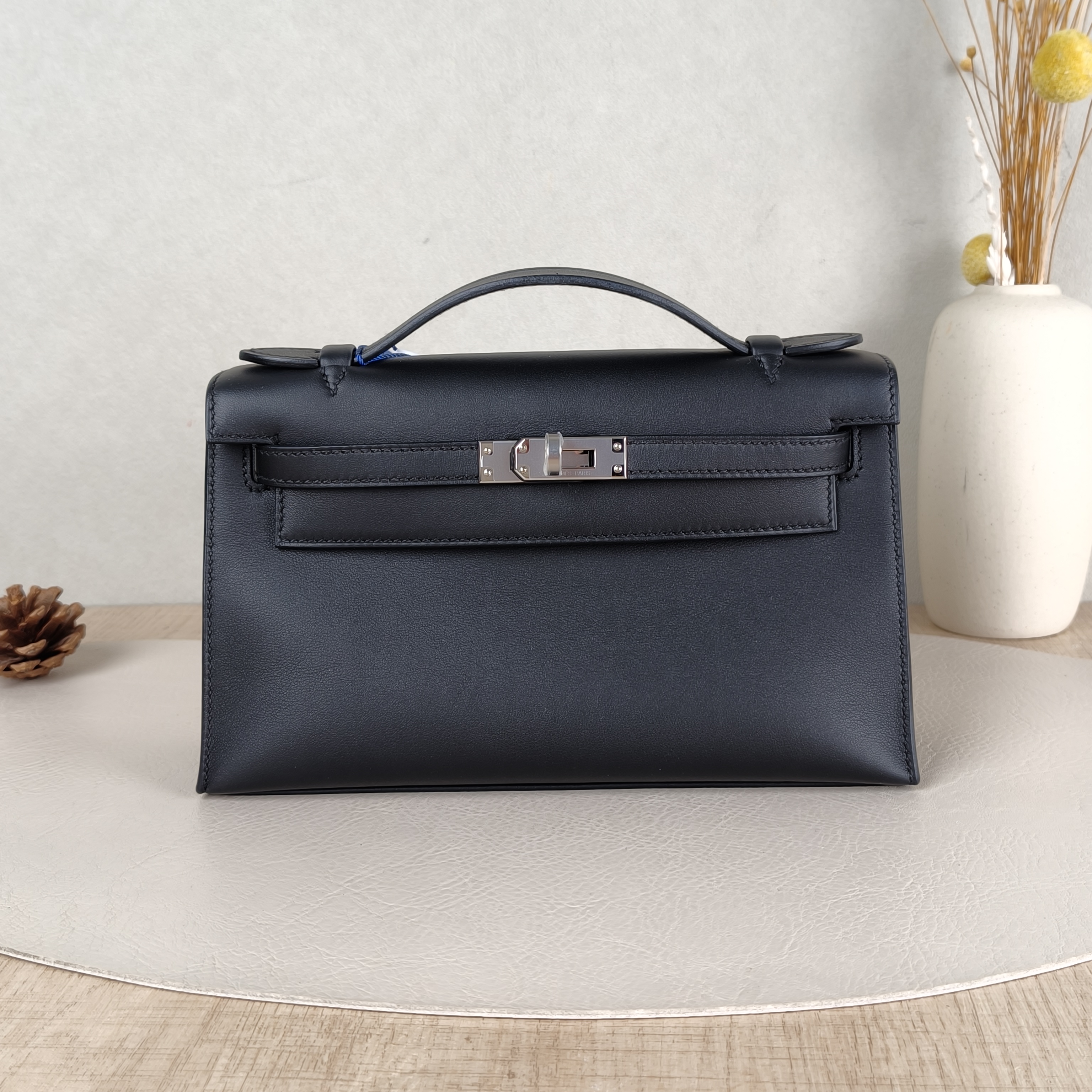 Hermès Top Handle Bagmini kelly Black Swift Calfskin One Size22 × 7 × 13 cm