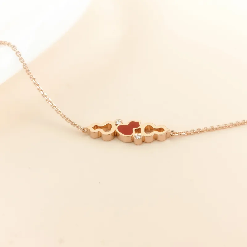 Qeelin Bracelet Wulu Collection Bracelet Red Diamond18KR ose Gold One Size 18cm — cover view 3 of 7