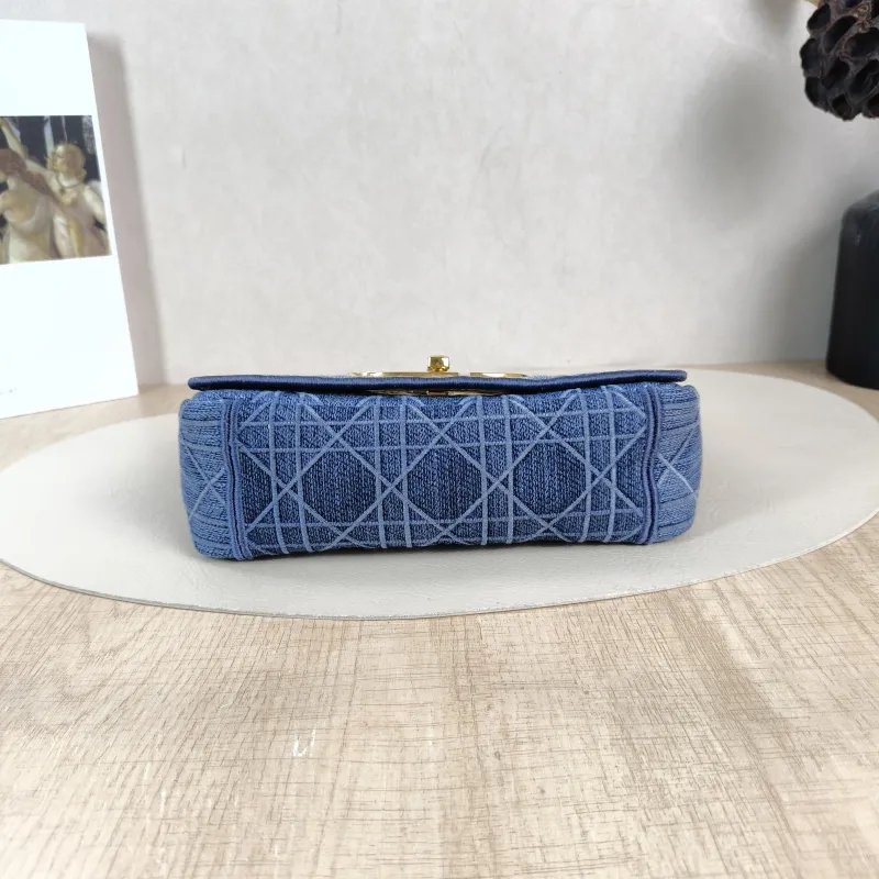 DIOR Crossbody Bag Caro Chain Bag Blue Small 20 × 7 × 13.5 cm — cover view 2 of 5