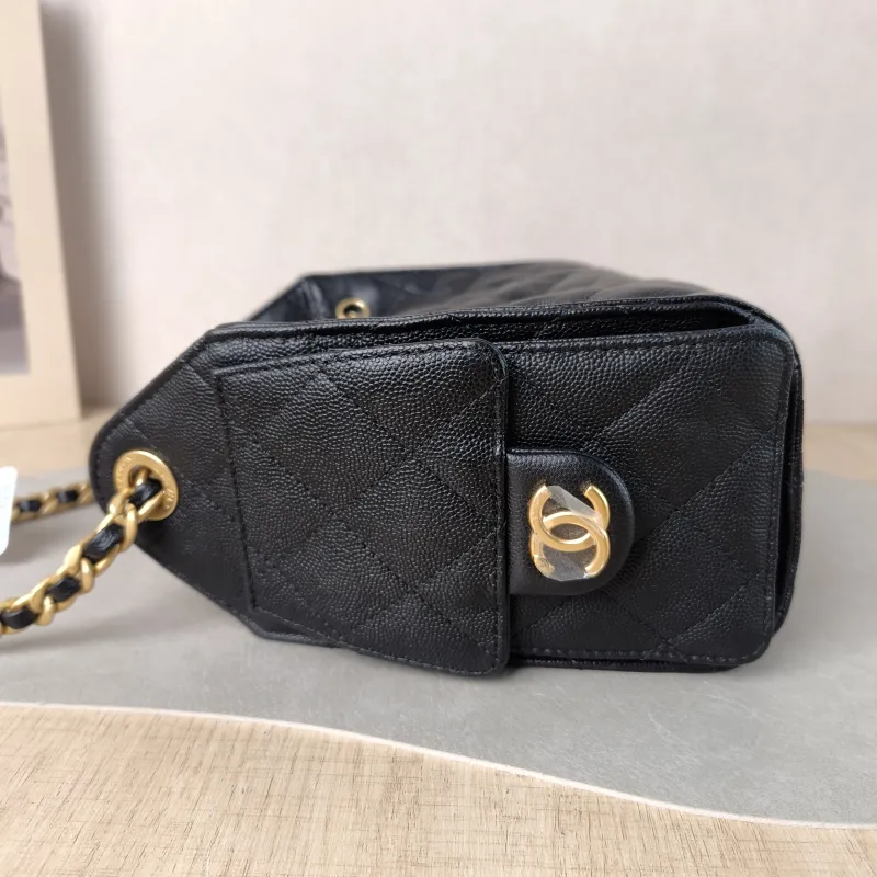 Chanel Shoulder Bag 25Bag Black Grained Calfskin Mini 22 × 12.5 × 20 cm — detail view 9 of 11