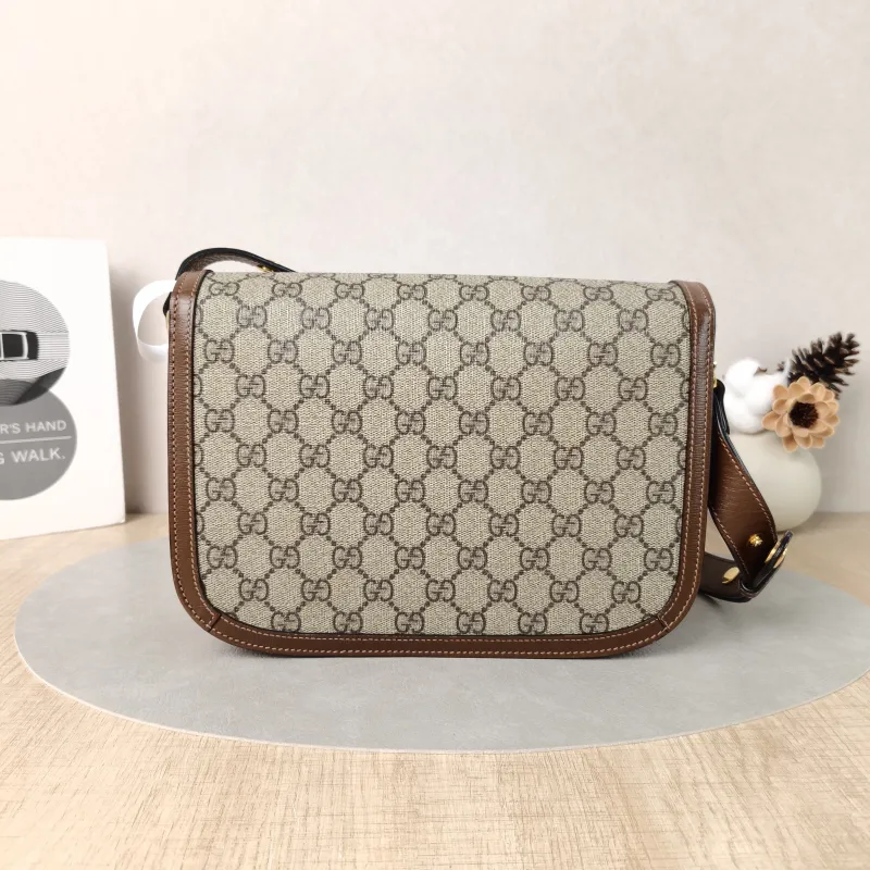 GUCCI Shoulder Bag Horsebit 1955 Horsebit Medium Monogram PVC Medium25 × 8 × 18 cm — cover view 5 of 5