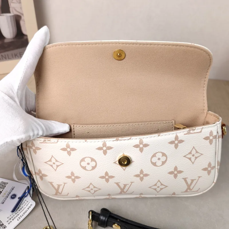 Louis Vuitton Crossbody Bag IVY · Beige PVC Small 23.5 × 4.3 × 12 cm — detail view 1 of 11