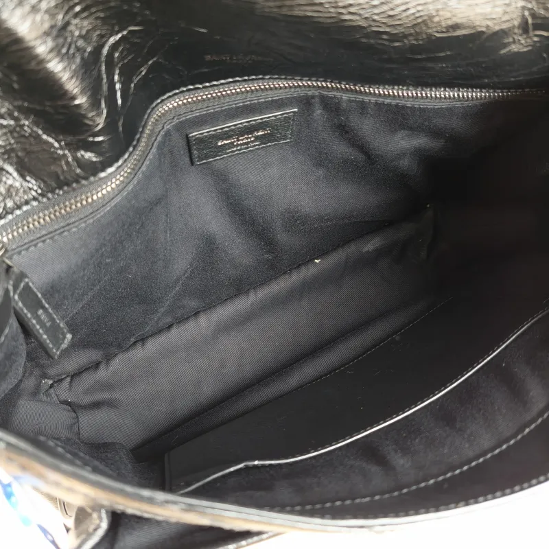 SAINT LAURENT Crossbody Bag Niki D Waxed Leather Calfskin Large 32 × 9 × 23 cm — detail view 12 of 13