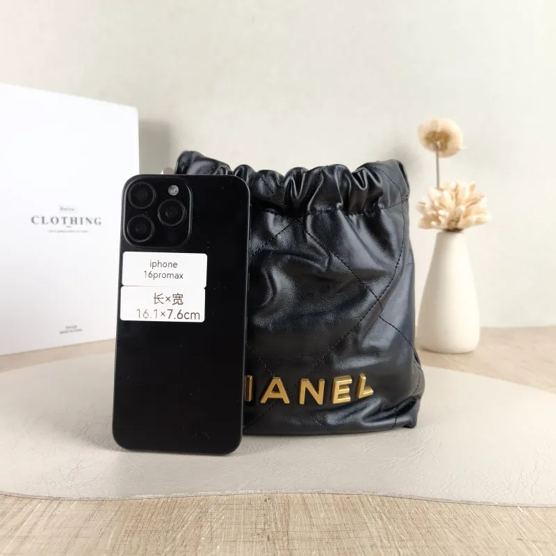 Chanel Shoulder Bag 22Bag Black CC alfskin Mini 20 × 6 × 19 cm — cover view 5 of 5