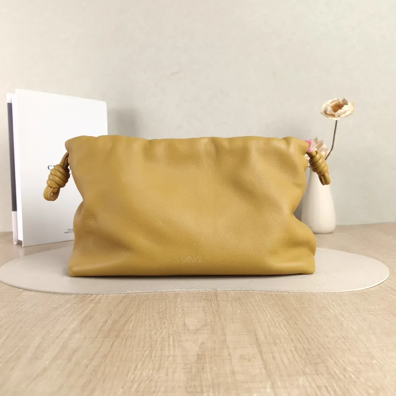 LOEWE Crossbody Bag Flamenco Yellow Lambskin Medium30 × 10.5 × 20 cm