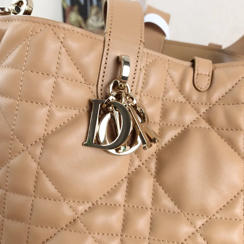 DIOR Top Handle Bag TOUJOURS Caramel Calfskin Medium 28.5 × 17 × 21.5 cm — detail view 14 of 14