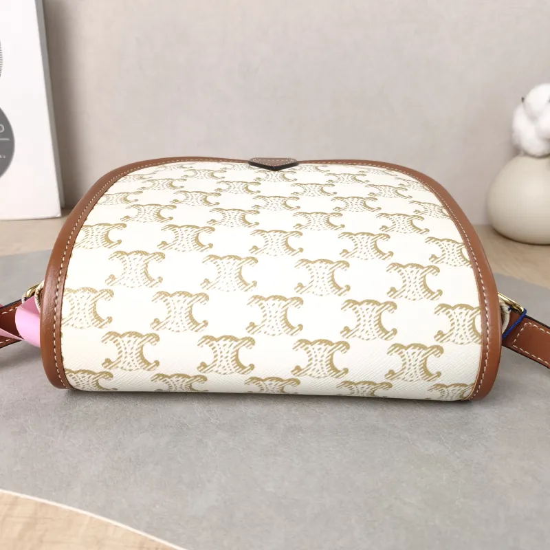CELINE Crossbody Bag FOLCO White PVC Medium 18.5 × 8 × 17 cm — detail view 4 of 13