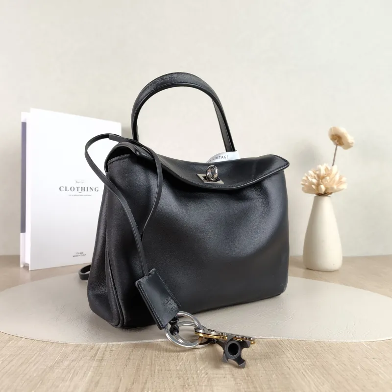 BALENCIAGA Crossbody Bag RODEO Black Calfskin Mini 23 × 10 × 17 cm — cover view 2 of 5
