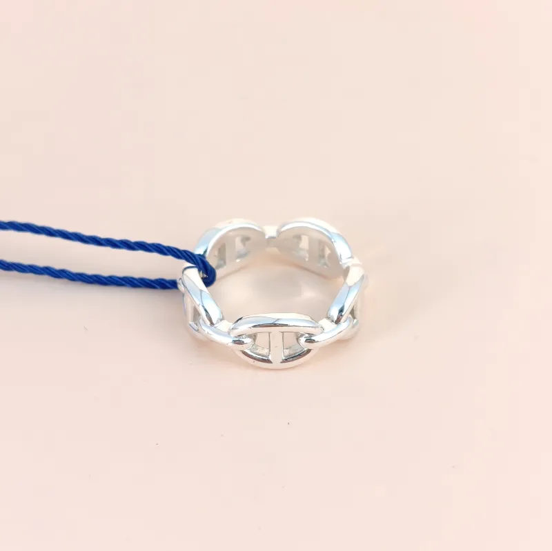Hermès Ring Chaine d'Ancre Enchainee Ring 925 One Size 52