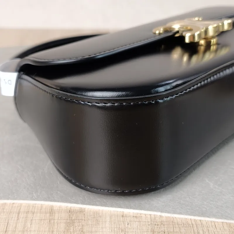 CELINE Crossbody Bag teen lola Crossbody Bag Black Calfskin One Size 20 × 5 × 11.5 cm — detail view 3 of 11