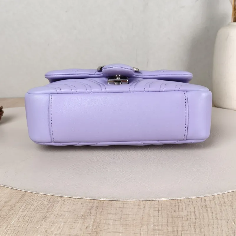 GUCCI Crossbody Bag GG Marmont Small Marmont 22 Lambskin Small 22 × 6 × 13 cm — cover view 5 of 6