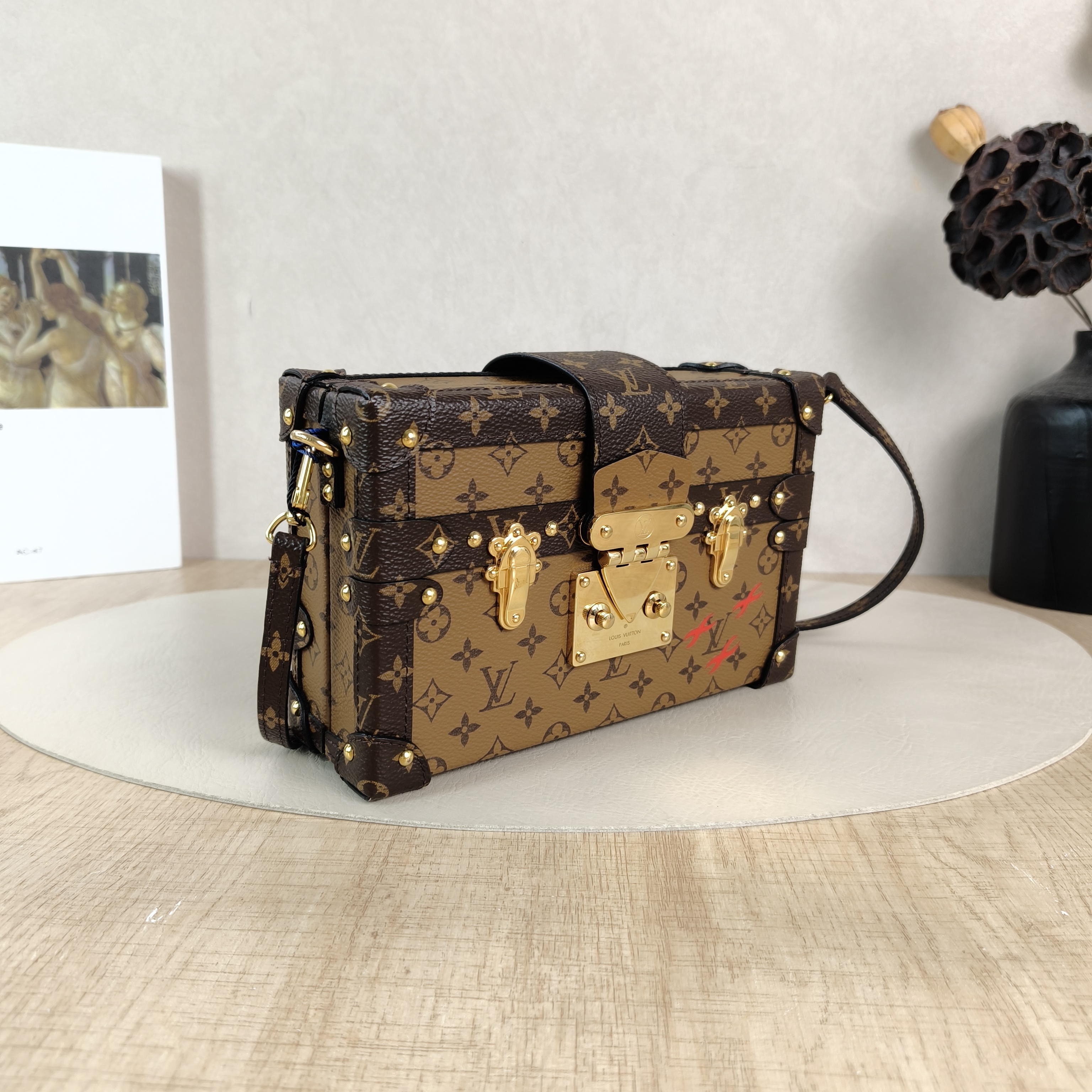 Louis Vuitton Crossbody Bag PETITE MALLE Box Monogram PV Cmini20 × 6 × 12.5 cm — cover view 4 of 5