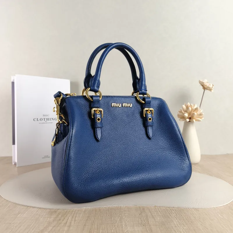 Miumiu Top Handle Bag Top Handle Bag Navy One Size 27 × 15 × 21 cm — cover view 2 of 5