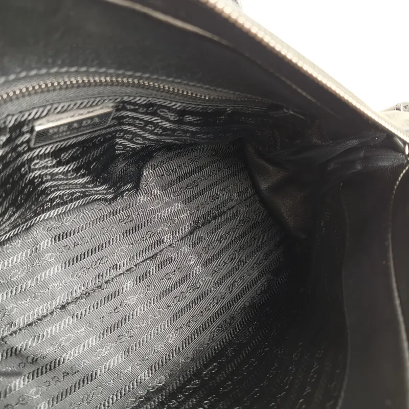 PRADA Shoulder Bag Karin Tote Bag Black Calfskin Medium 32 × 10.5 × 17.5 cm — detail view 12 of 12