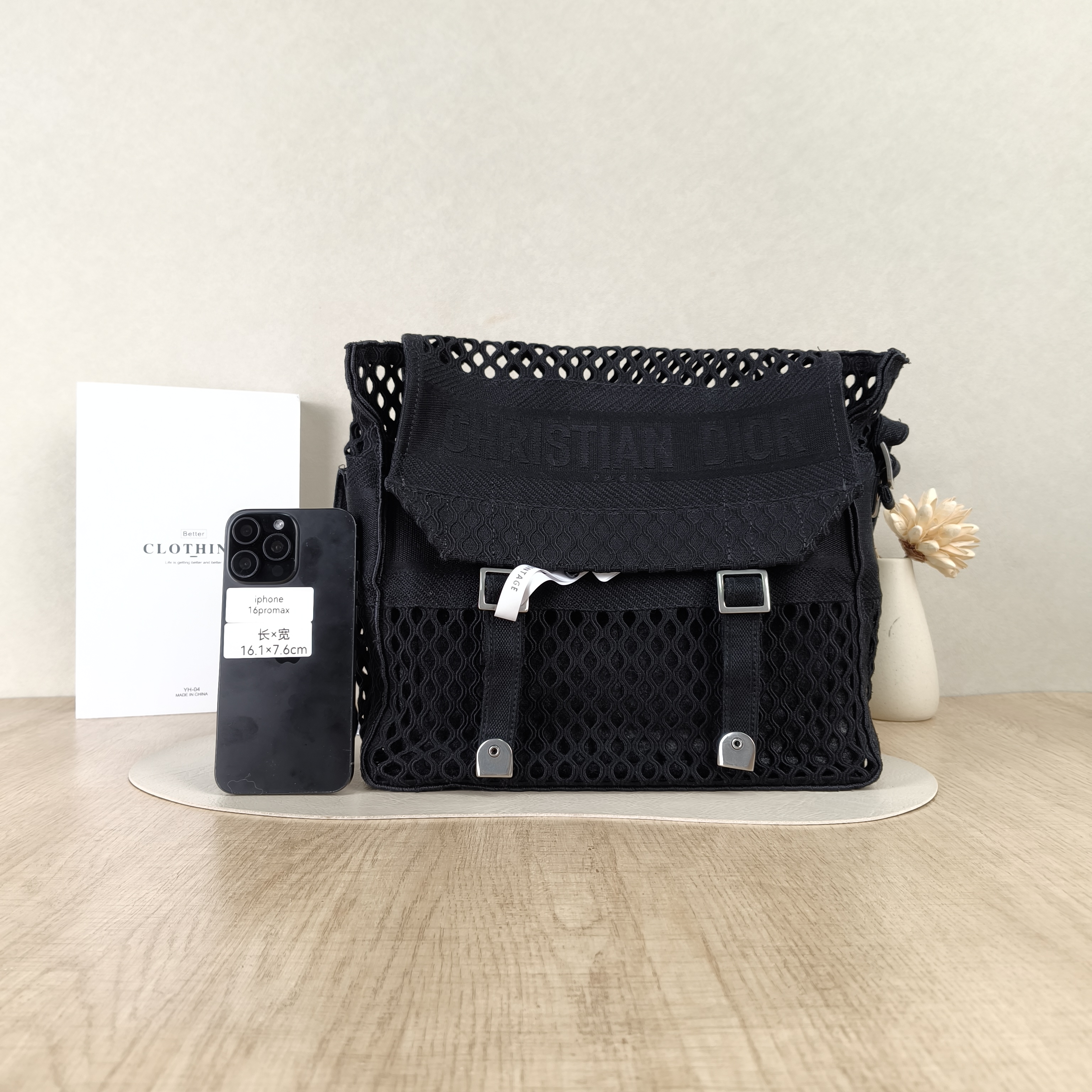 DIOR Crossbody Bag camp Messenger Bag Black Canvas Medium29 × 12 × 22 cm — cover view 2 of 5