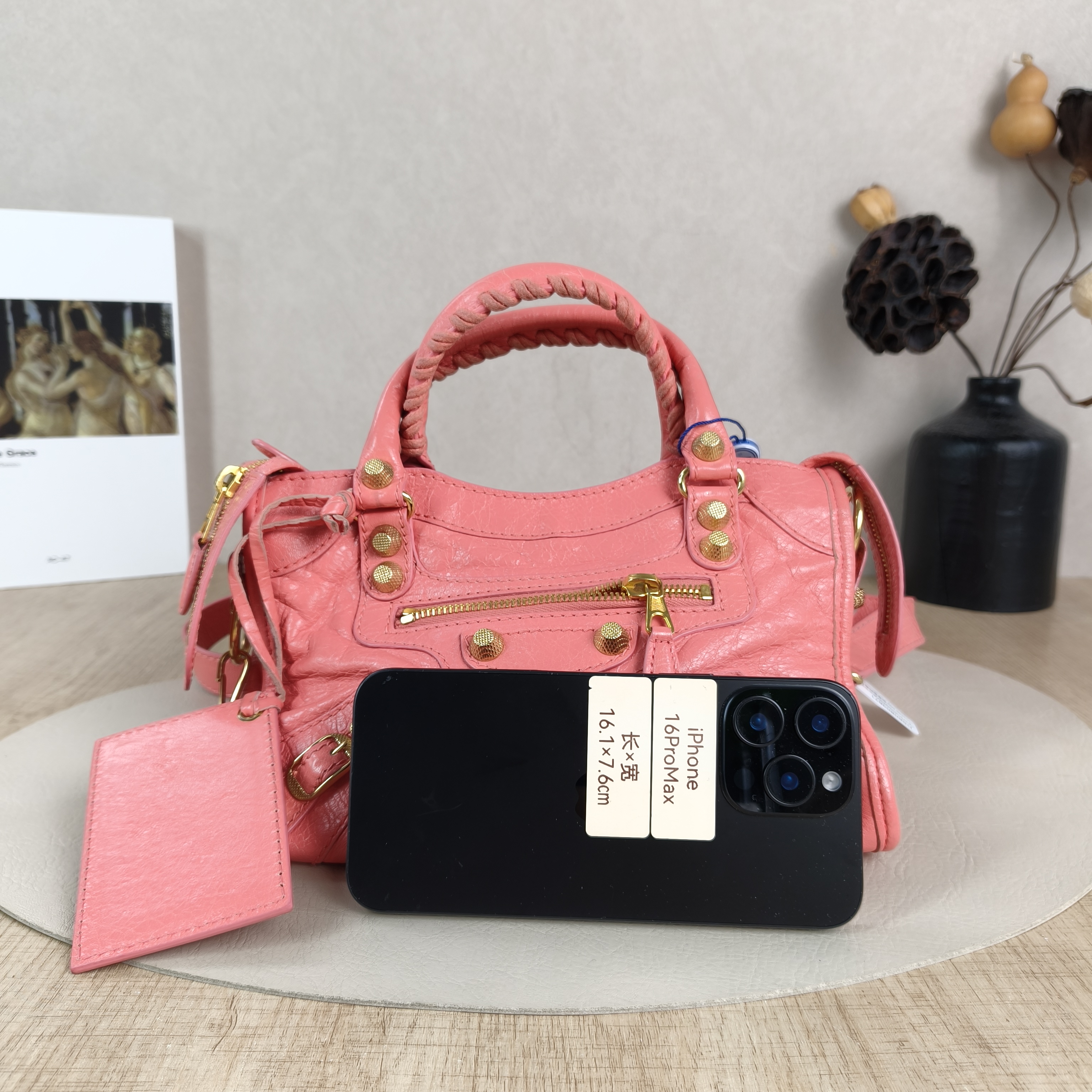 BALENCIAGA Crossbody Bag Classic City Pink Lambskinmini24 × 10 × 16 cm — cover view 3 of 5