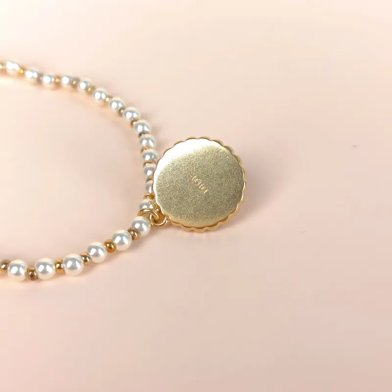 DIOR Necklace Pearl Necklace Gold Pink · One Size43cm — cover view 4 of 8