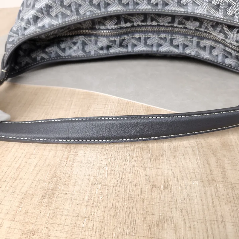 GOYARD Shoulder Bag Boheme Hobo​ Grey ine Canvas Small 43 × 14 × 27 cm — detail view 7 of 14