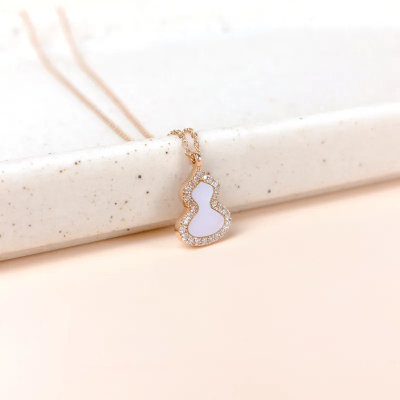Qeelin Necklace Wulu Collection Necklace White Mother-of-Pearl Diamond18KR ose Gold One Size 40cm — cover view 3 of 8