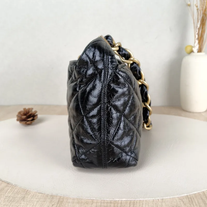 Chanel Shoulder Bag Hobo Black Lambskin Small22.5 × 8.5 × 19.5 cm — detail view 6 of 10