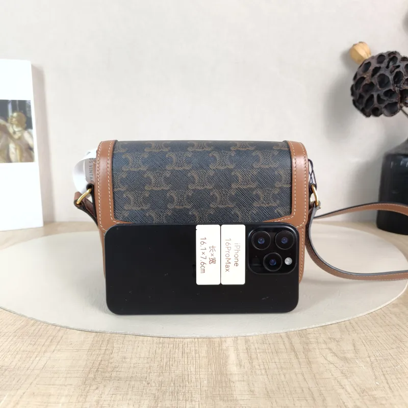 CELINE Crossbody Bag Teen Triomphe Monogram PVC Small 18.5 × 7 × 13.5 cm — cover view 2 of 5