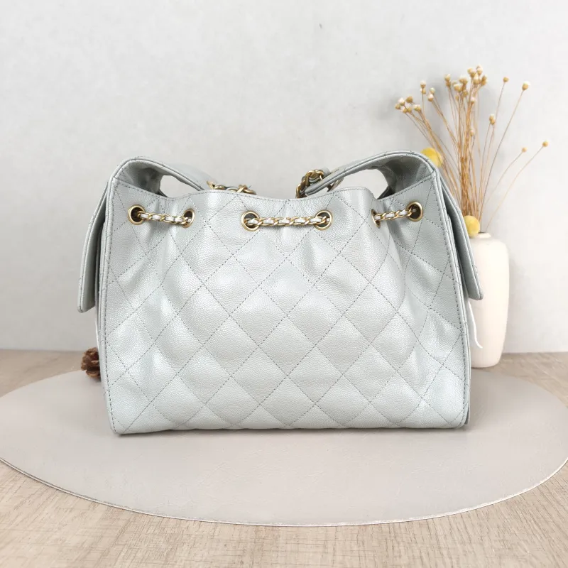 Chanel Shoulder Bag 25Bag Green Grained Calfskin Small 26 × 14 × 30 cm — cover view 4 of 5