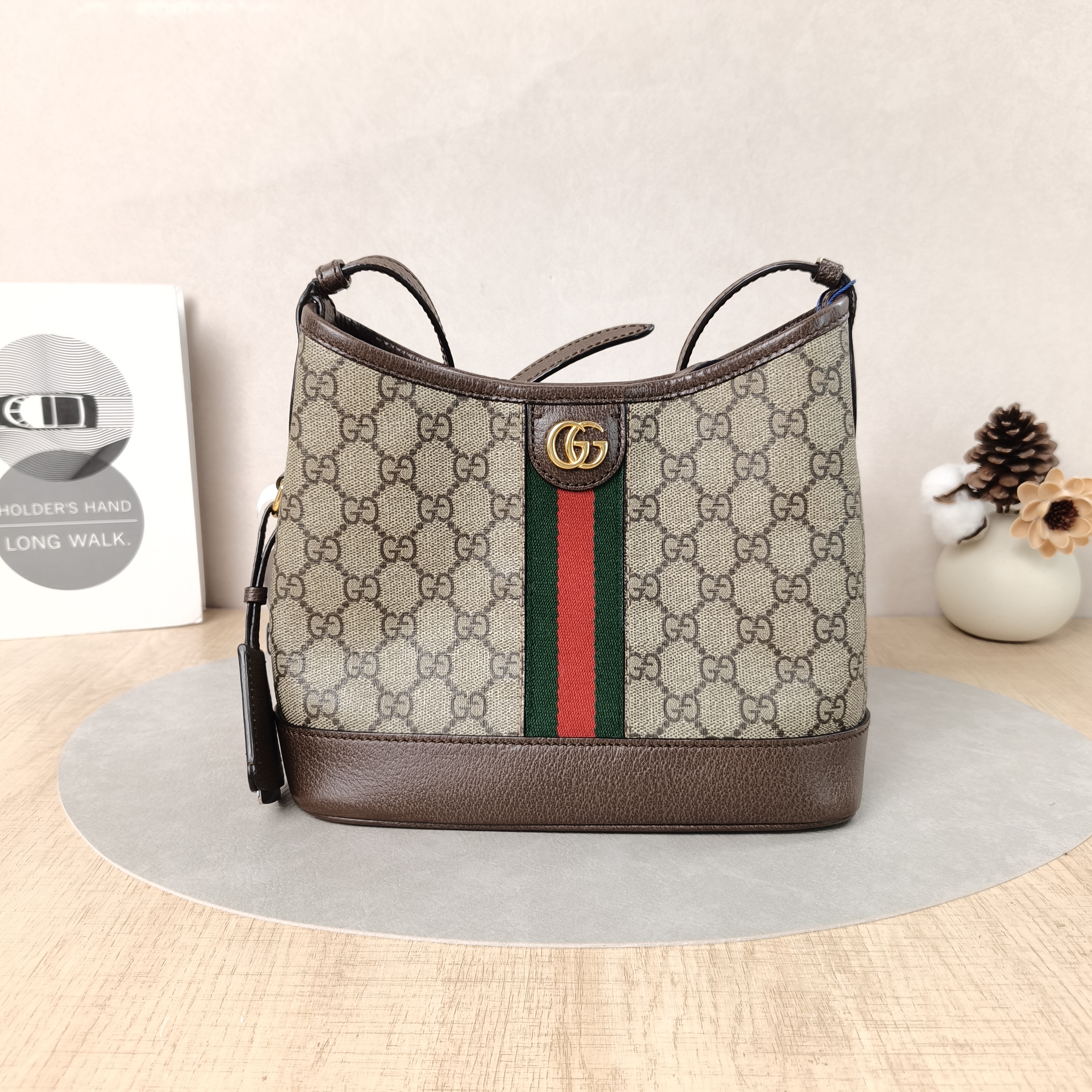 GUCCI Crossbody Bagophidia Bucket Bag Monogram PVC Small Edition23 × 12 × 21 cm
